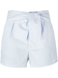 pinstriped tie waist short shorts Carolinaritz