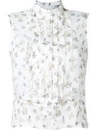 floral print pleated panel tank top Cacharel