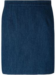 textured trim detail a-line skirt Sonia By Sonia Rykiel