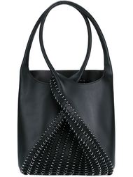 Pliage Leather Bucket Bag Paco Rabanne