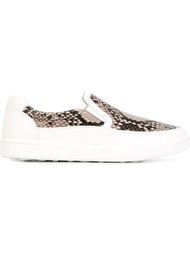 snakeskin effect slip-on sneakers Car Shoe