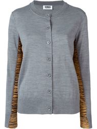 animal print detail button down cardigan Sonia By Sonia Rykiel