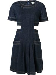 джинсовое платье с вырезными деталями Fendi