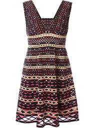 chevron pattern knitted sleeveless dress M Missoni