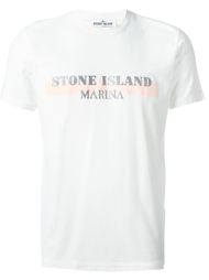 футболка с принтом логотипа   Stone Island