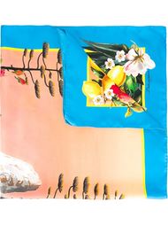 Capri postcard print scarf  Dolce &amp;amp; Gabbana