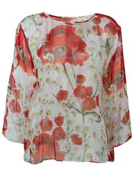 daisy and poppy print blouse Dolce &amp;amp; Gabbana