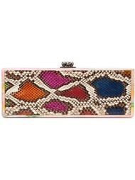 snakeskin effect clutch Edie Parker
