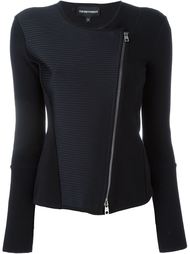 приталенная байкерская куртка  Emporio Armani