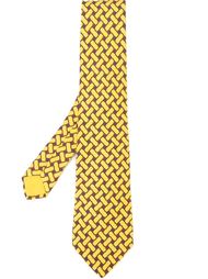 галстук с плетеным принтом Hermès Vintage