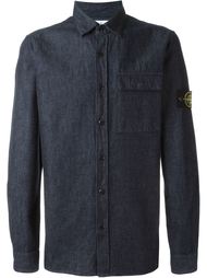 washed denim shirt Stone Island