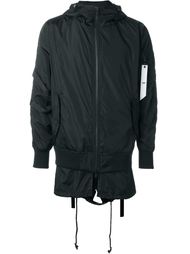 contrast panel zip up hooded sport jacket Stampd