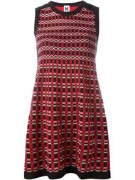 contrast trim plaid knitted dress M Missoni