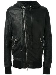 laser cut leather hoodie Giorgio Brato