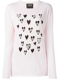 beaded flower hearts print jumper Markus Lupfer