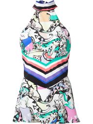 animal print sleeveless top Roberto Cavalli