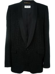 пиджак с эффектом крокодиловой кожи Saint Laurent