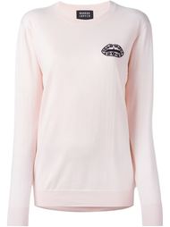 embroidered flower lips patch jumper Markus Lupfer