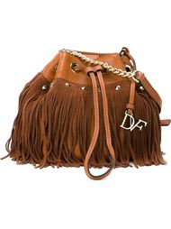'Boho Disco' fringed studded bucket cross body bag Diane Von Furstenberg