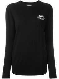 embroidered flower lips patch jumper Markus Lupfer