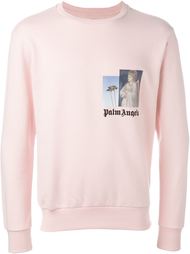 logo print cuffed sweatshirt Palm Angels