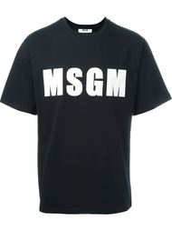 футболка с принтом-логотипом MSGM