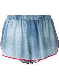 denim print shorts Fendi