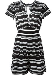 chevron pattern knitted short playsuit M Missoni