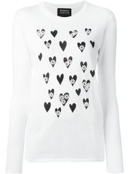 beaded flower hearts print jumper Markus Lupfer