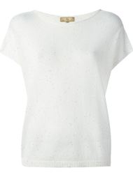 sequin embellished knitted top Fay