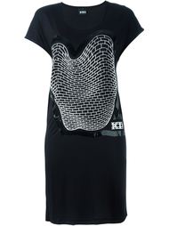 brick print sleevless dress KTZ