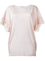 футболка с кружевными деталями Blumarine