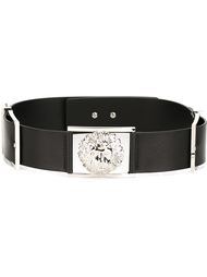 silver-toned latch belt Versus