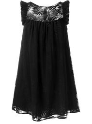 'Mignone' ruffle trim lace panel pleated shift dress Paul &amp;amp; Joe