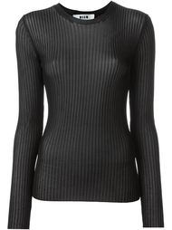 longsleeved ribbed top MSGM