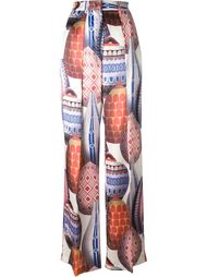 printed wide leg pant MSGM