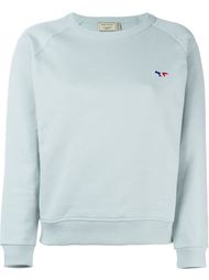 tricolor fox patch sweatshirt Maison Kitsuné