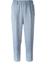 elastic waistband checked pants Forte Forte
