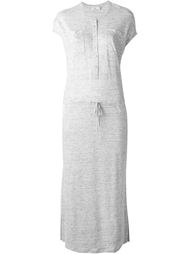 tie waist button down T-shirt dress Vince