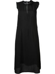 black asymmetric raw cut dress Mm6 Maison Margiela