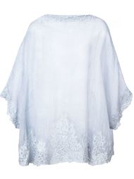 sheer lace detail 'Pamploma' blouse Faliero Sarti