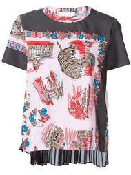 illustration print T-shirt Sacai