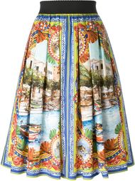 юбка с принтом Carretto Siciliano Dolce &amp;amp; Gabbana