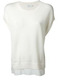 layered perforated jumper Vince