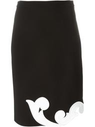 embroidered pencil skirt Boutique Moschino