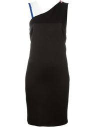 asymmetric contrast strap dress MSGM