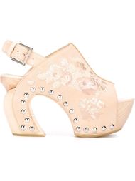 wooden clog sandals Alexander McQueen