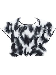 feather embellished top Julien David