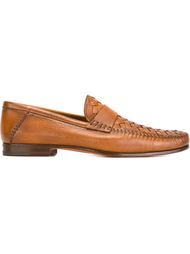лоферы с плетеным дизайном  Santoni