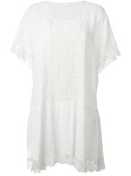 lace panel detail drop waist dress P.A.R.O.S.H.